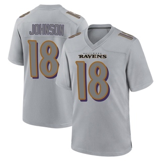 Game Diontae Johnson Men's Baltimore Ravens Atmosphere Fashion Jersey - Gray