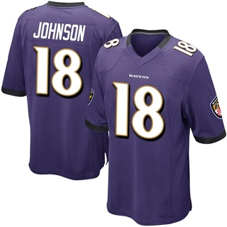 Game Diontae Johnson Men's Baltimore Ravens Team Color Jersey - Purple