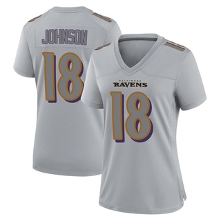 Game Diontae Johnson Women's Baltimore Ravens Atmosphere Fashion Jersey - Gray