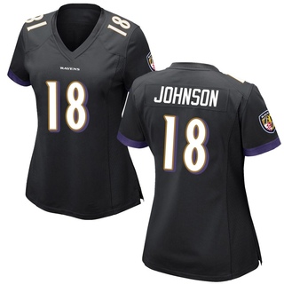 Game Diontae Johnson Women's Baltimore Ravens Jersey - Black