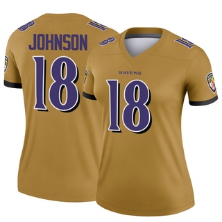 Legend Diontae Johnson Women's Baltimore Ravens Inverted Jersey - Gold