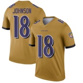 Legend Diontae Johnson Youth Baltimore Ravens Inverted Jersey - Gold