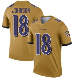 Legend Diontae Johnson Youth Baltimore Ravens Inverted Jersey - Gold