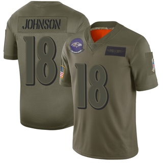Limited Diontae Johnson Men's Baltimore Ravens 2019 Salute to Service Jersey - Camo