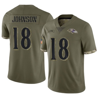 Limited Diontae Johnson Men's Baltimore Ravens 2022 Salute To Service Jersey - Olive