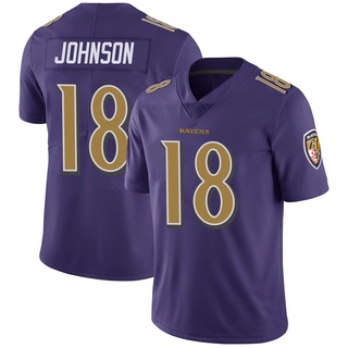 Limited Diontae Johnson Men's Baltimore Ravens Color Rush Vapor Untouchable Jersey - Purple