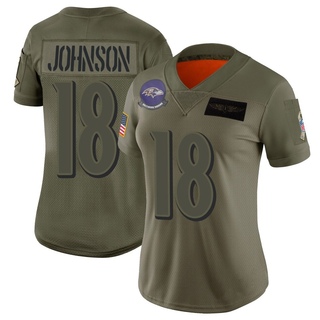 Limited Diontae Johnson Women's Baltimore Ravens 2019 Salute to Service Jersey - Camo