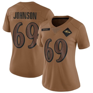 Limited Diontae Johnson Women's Baltimore Ravens 2023 Salute To Service Jersey - Brown
