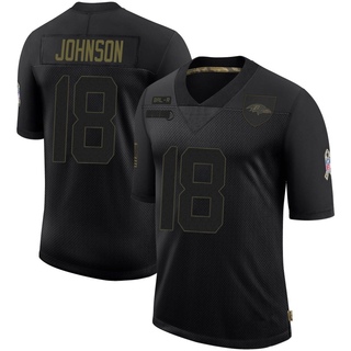 Limited Diontae Johnson Youth Baltimore Ravens 2020 Salute To Service Jersey - Black