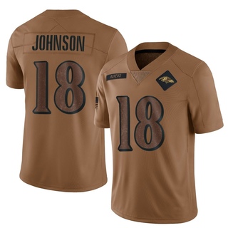 Limited Diontae Johnson Youth Baltimore Ravens 2023 Salute To Service Jersey - Brown
